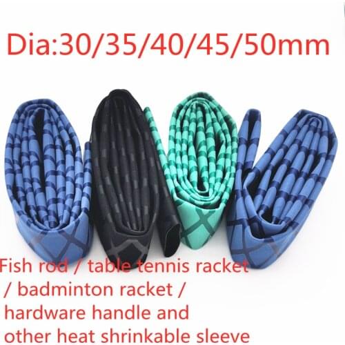 Dia 30 35 40 45 50mm 1M Anti Slip Heat Shrink Tube Fishing Rod Wrap Insulated Handle Racket Grip Sleeve Waterproof Cover