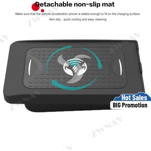 QI car wireless charger For Volvo XC90/XC60/ S90L/V90 17-18 Infrared Fast Wireless Charging Car Phone Holder for iphone/Samsung