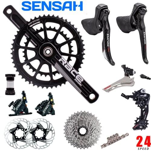 SENSAH EMPIRE PRO 2x12 Speed Road groupset kit Crank Cassette Chain shifter derailleur Hydraulic Disc Brakes UT R7000 R8000 NEW