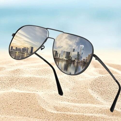 Stainless Steel Sunglasses Men 2021 Polarized Designer Driving Outdoor Retro Sun Glasses for Summer Eyewear Gafas De Sol Mujer