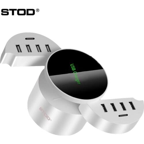 STOD Foldable Multi Port USB Charger 40W Dual Type C Quick Drive For iPhone iPad Samsung Huawei Nexus Mi Oneplus USB-C Adapter