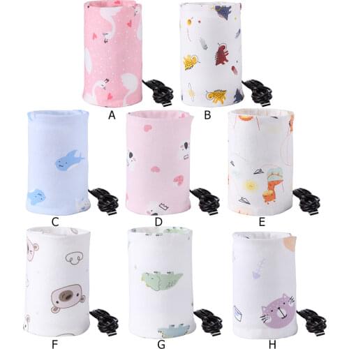 USB Baby Bottle Warmer Portable Milk Travel Cup Warmer Heater Infant Feeding Bottle Bag Storage Cover Insulation Thermostat Bags