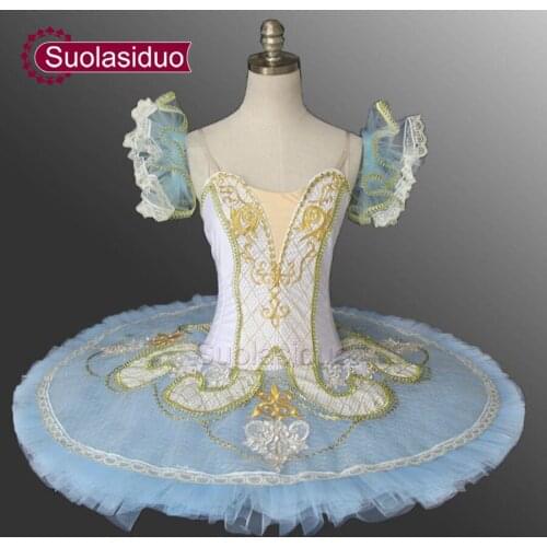 Women Nutcracker Ballet Tutu Blue Bird Swan Lake Professional Ballet Classical Ballet Tutu For Girls Pancake Tutu SD0004