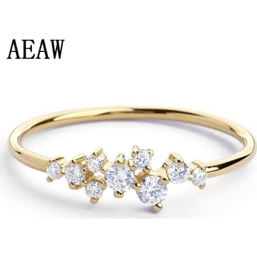 0.25ctw Round Cut Diamond Cluster Ring in 14k Yellow Rose White Gold For Women Fine Jewelry