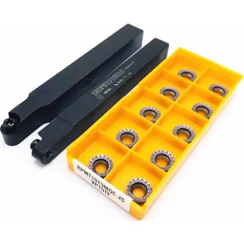 1pcs SRDPN1010H10 SRDPN1212H10 SRDPN1616H10 turning tool holder boring bar CNC external tool holder + 10PCS RPMT10T3MO insert