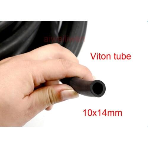 10x14mm 10mm id Fluorine rubber hose FKM tube Viton tubing FPM pipe acid-base heat oil resistant fluororubber tube