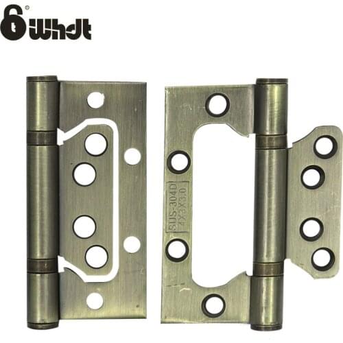 4-inch stainless steel mother-and-child hinge silent bearing door wooden door free slot hinge loose-leaf folding hinges 3 packs
