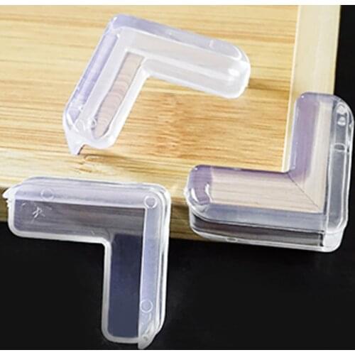 4Pcs Child Transparent Table Corner Mat Furnitures Edge Cover PVC Baby Security Protection Anti-collision Bed Corner Protector