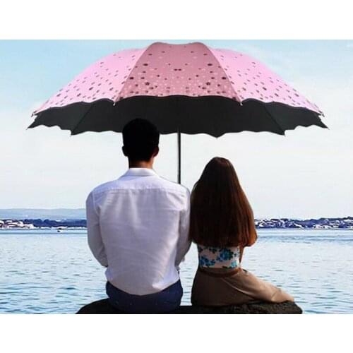 170370/107cm Three fold / dual use umbrella/Women/men Automatic Sun Umbrellas Anti UV Sunscreen Beach Parasol