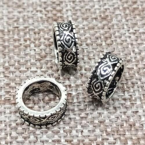 925 Sterling Silver Spiral Beads Large Hole 6.5mm for Bracelet