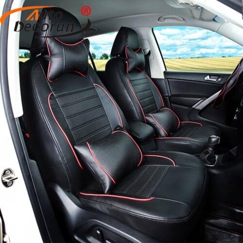 AutoDecorun PU leather car seat covers for nissan murano 2015-2017 seat cover set for cars seats accessories airbag compatible
