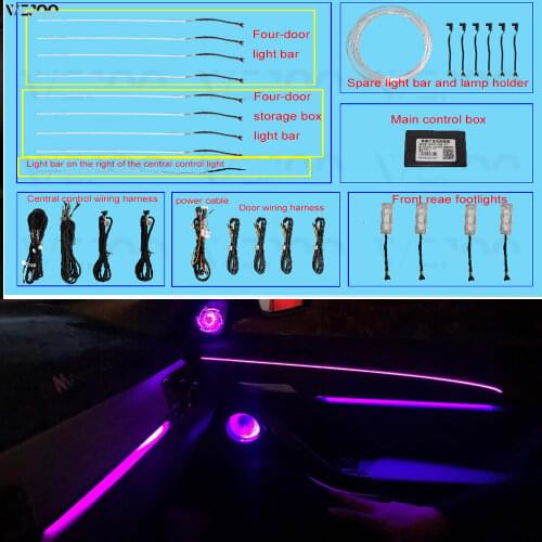 For bmw x1 Car ambient light For F48 F49 2016-2021 11 /64-Color Decorative Atmosphere Lamp LED strip For Tuning Car Accessories