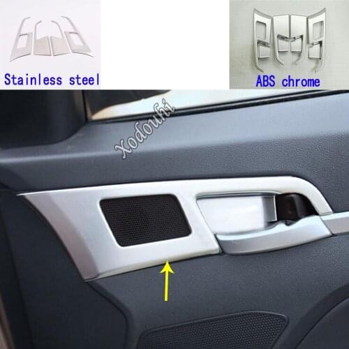 For Hyundai Elantra Avante 2016 2017 2018 2019 2020 Car Sticker Cover Inner Door Handle Holder Bowl Trim Frame Lamp Armrest 4pcs
