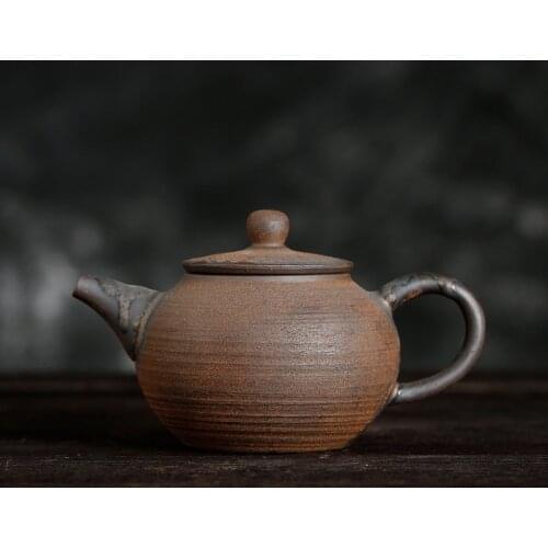 Chinese Yixing Pottery Teapot Handmade China Kung Fu 210ml Retro Pots Tea Set Ceramic Tea Kettle Drop Shipping
