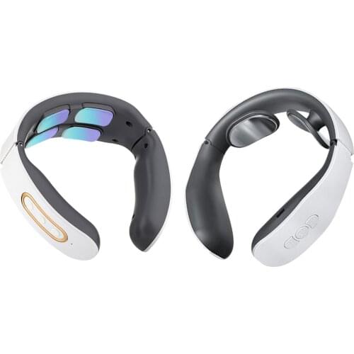 Compact Electric Pulse Neck Massager with Heat for Neck Lumbar Back Women Men Outdoor Deep Tissue Massage