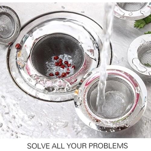 Stainless Steel Kitchen Sewer Sink Drain Strainer Pool Bathtub Anti-clog Filter It can be applied in most standard sinks