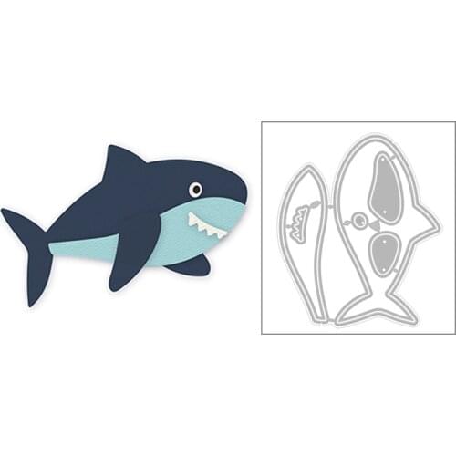 2020 Hot New DIY Ocean Animal Shark Tooth Embossing Metal Cutting Dies Foil and Scrapbooking For Card Making Crafts no stamps