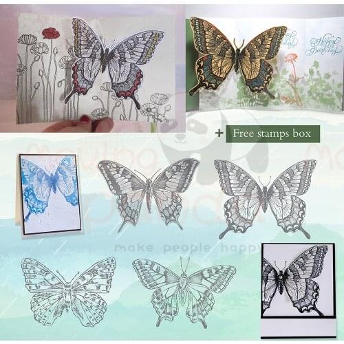 Swallowtail Metal Cutting Dies and Stamps for DIY Butterfly Scrapbooking Photo Album Embossing Paper Card Craft Stencils Dies
