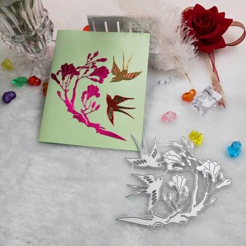 Bird and flower metal cutting dies 2019 new DIY scrapbook album paper card decorative crafts embossing mould