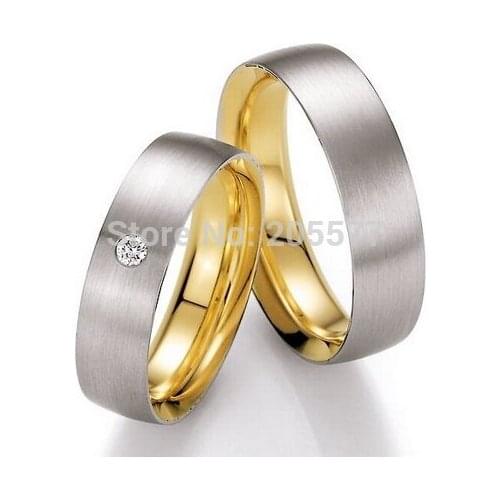 Luxury custom comfort fit gold plating health white gold color wedding Ring Sets for him and her