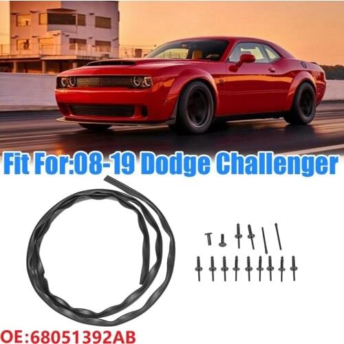 NEW-Front Fascia Bumper Hood Seal Waterproof with Rivets for Dodge Challenger 2008-2019 68051392AB 68051392AA