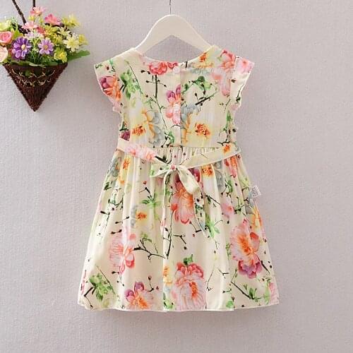 2017 Summer New Princess Girl Dress kids Printing belt Girl Dress Children Clothing dress Girls Vestido Infantis HS001