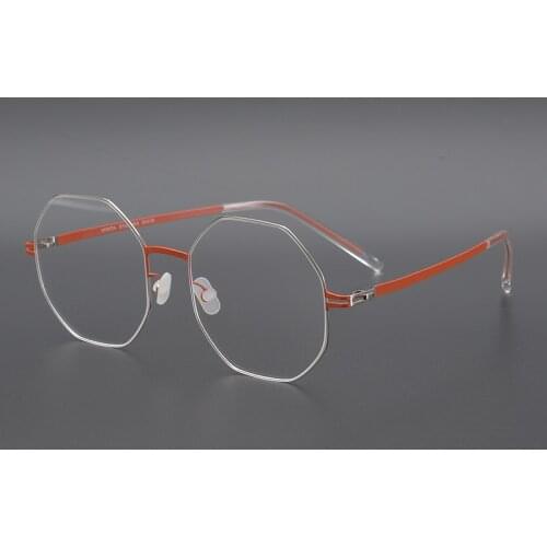 New Ultralight Titanium Polygonal Glasses Frame For Mens And Womens Large size Optical fashion Glasses Prescription Eyeglasses