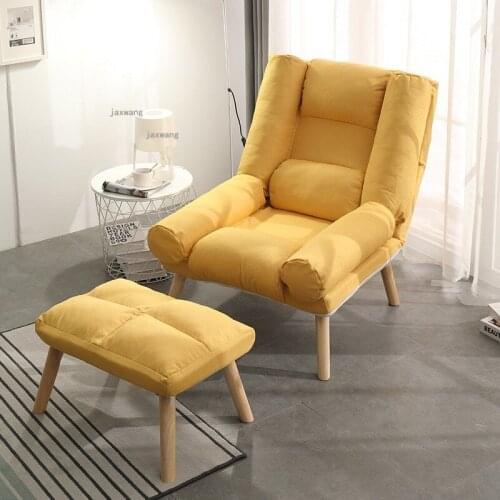 Balcony Bedroom Single Lazy Sofa Small Apartment Leisure Sofas Simple Dormitory Lounge Chair Foldable Living Room Back Recliner