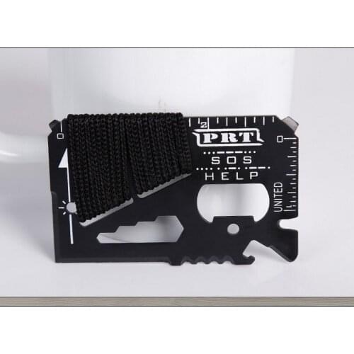 By dhl 200pcs 14 in 1 Outdoor multi-purpose credit card umbrella rope survival tool card Camping Tools