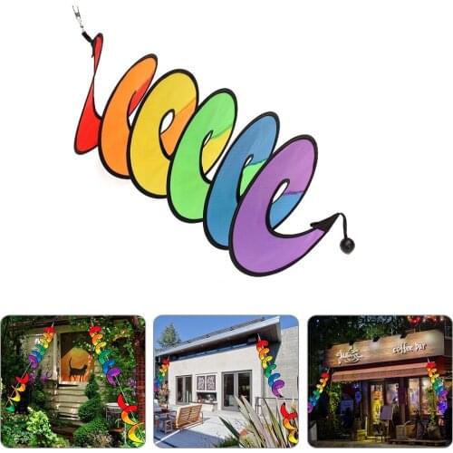 Rainbow Wind Spinner 24 Inch Colorful Hanging Yard Decoration BO nearby