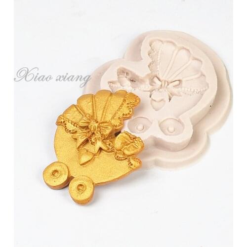 Baby Car Silicone Mold Kitchen Fondant Cake Moulds Chocolate Candy Baking Tools Wedding Cake Decorating Tools For Cakes M1156