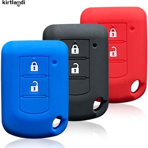 Kirtlandi Silicone Car Key Cover Keychain for Mitsubishi Outlander Lancer Eclipse Galant Mirage Key Holder Case Accessories Bag