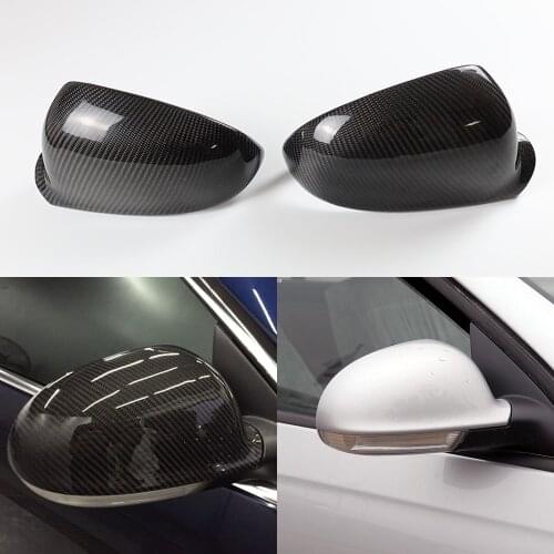 Carbon Fiber Side Wing Rearview View Mirror Replacement Cover Trim Case Shell For VW GOLF 5 MK5 Passat B6 EOS Sharan Superb B5