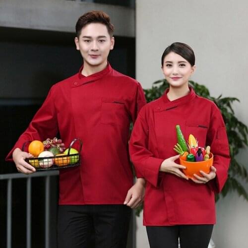 Western Restaurant Hotel Food Service Chef Uniform Single Breasted Jacket Breathable Bakery Work Wear Professional Chef Coat