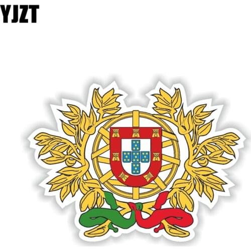 YJZT 13.8CM*10CM Accessories Portugal Coat Of Arms Funny Car Sticker Decal 6-1507