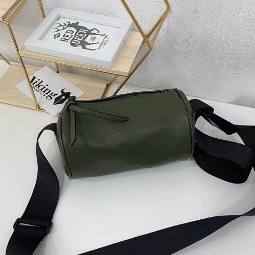 Womens bag new simple cylinder womens fashion One Shoulder Messenger Bag
