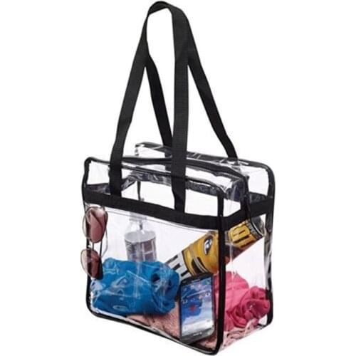 Women Clear Toiletries Storage Tote Bag Crystal PVC Transparent Bags Female Travel Handbag Shoulder Beach Casual Creative Gift