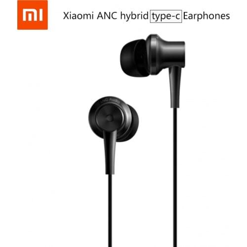 100% Original Xiaomi Mi ANC Earphones Hybrid USB Type-C Charging-Free Mic Line Control Music earphones for Xiaomi Mi6 MIX Note2