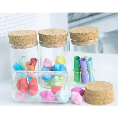 20ml Glass Tube with Wooden Cork 20cc Clear Glass Vial Transparent Jar Cork Tube Bottles 50pcs/lot