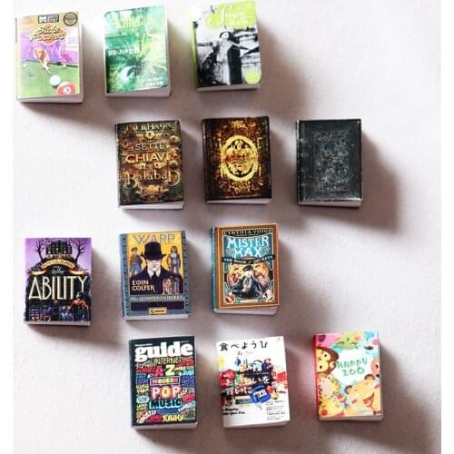 3pcs/set 1/12 Miniature Dollhouse Color Book Magazine Pocket Pretend Play OB11 Barbies Doll House Furniture Decration Accessorie