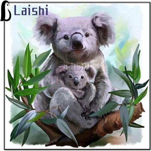 5D Diamond Embroidery Animal Koala Pictures of Rhinestones Diamond Painting Full Square round Drill Rhinestone Mosaic Home Decor