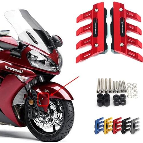 For KAWASAKI CONCOURS14 GTR1400/CONCOURS Motorcycle CNC Accessories Mudguard Side Protection Block Front Fender Anti-Fall Slider