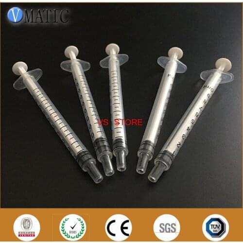 Free Shipping Non-Sterilized 50Pcs 1Ml/Cc Dispensing Plastic Liquid Dispenser Manual Syringe Industrial Glues Syringes