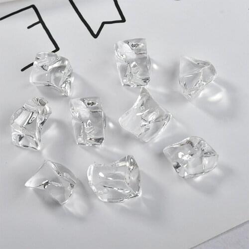 Diy jewelry making 50pcs/lot geometry Irregular transparent shape Straight hole beads fit earring/bracelet accessory