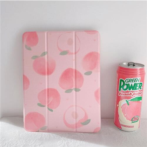 Cute Peach For iPad AIR 3 10.5 Pro 2020 11 inch Cases 2019 for iPad 2017 2018 Air2 9.7 Mini 5 Cover With Pencil Slot Case