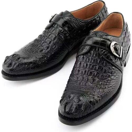 Hexiaodengdedian new arrival men dress shoes male formal shoes men crocodile leather shoes