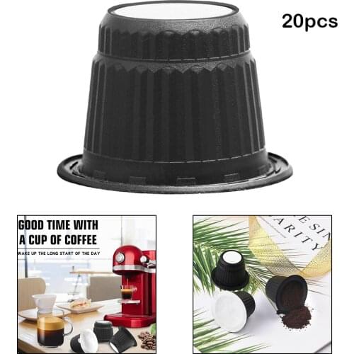 20x Coffee Capsule Pod Espresso Filter Cup for Nespresso Filter Pod, Reusable K Cup Filter Pod Coffee Brewer Accessories