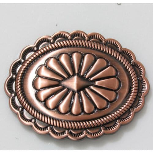 KBO04) Wholesale 50pc 2'' Southwestern Oval Concho Saddle Tack Belt Craft Concho Copper