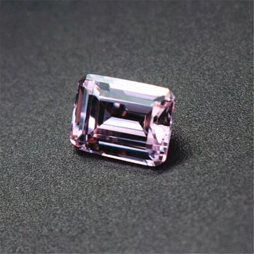 Grade AAA Light Pink Cubic Zirconia Rectangle Faceted Gemstone Emerald Cut Cubic Zirconia Multiple Sizes to Choose GZ65