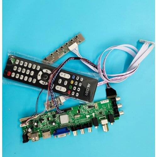 Kit For B140RW03 V0/B140RW03 V1 CELL TV LVDS USB Signal WLED 1600X900 VGA LED HDMI controller board digital remote DVB-T2 40pin